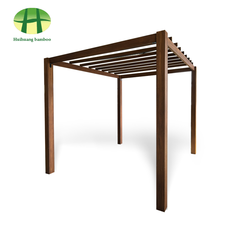 Modern outdoor garden composite bamboo pergola outdoor louvered pergola