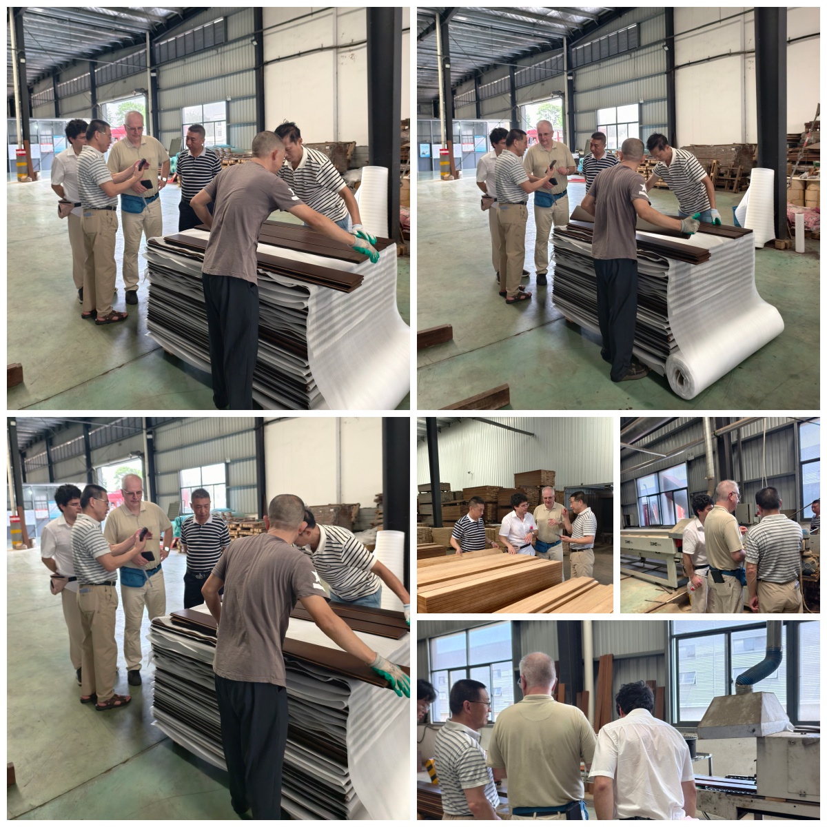 European clients touring KUNTAI factory workshop