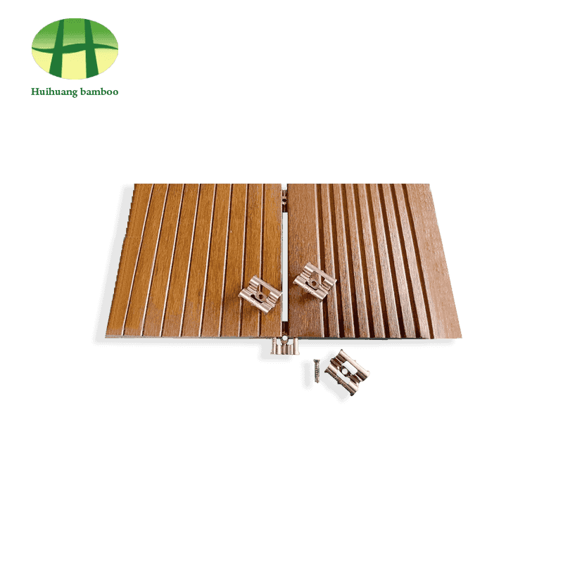 Fastener splicing heavy bamboo flooring