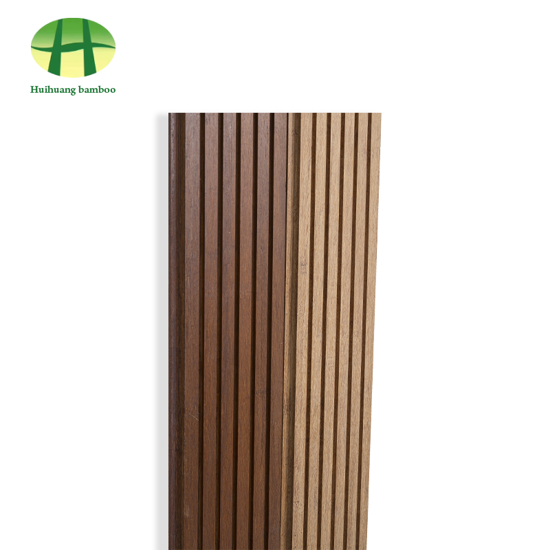Large groove bamboo flooring