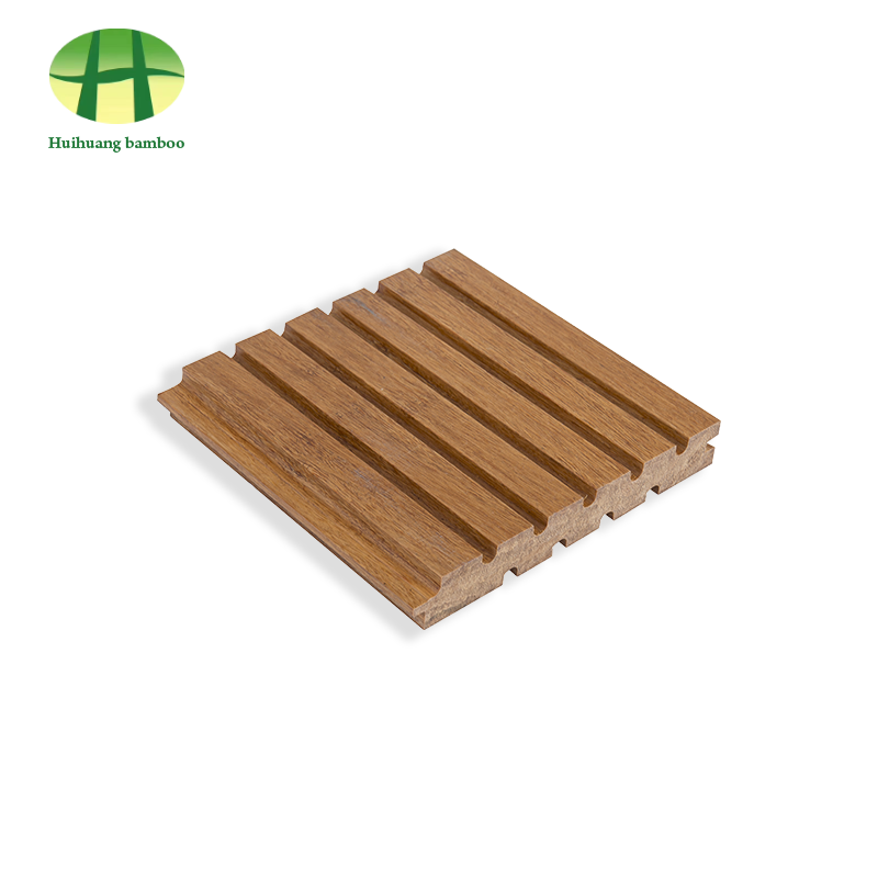 Large groove bamboo flooring