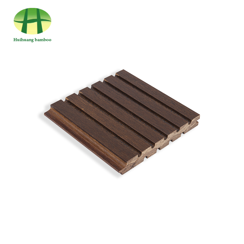 Large groove bamboo flooring